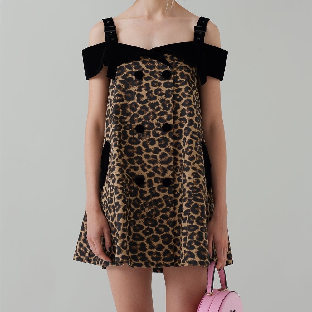 RARE Lazy Oaf G.E.M. Tuxedo Leopard Dress